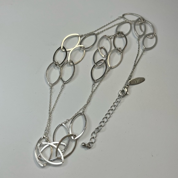 Silver Link Long Necklace - Picture 9 of 10
